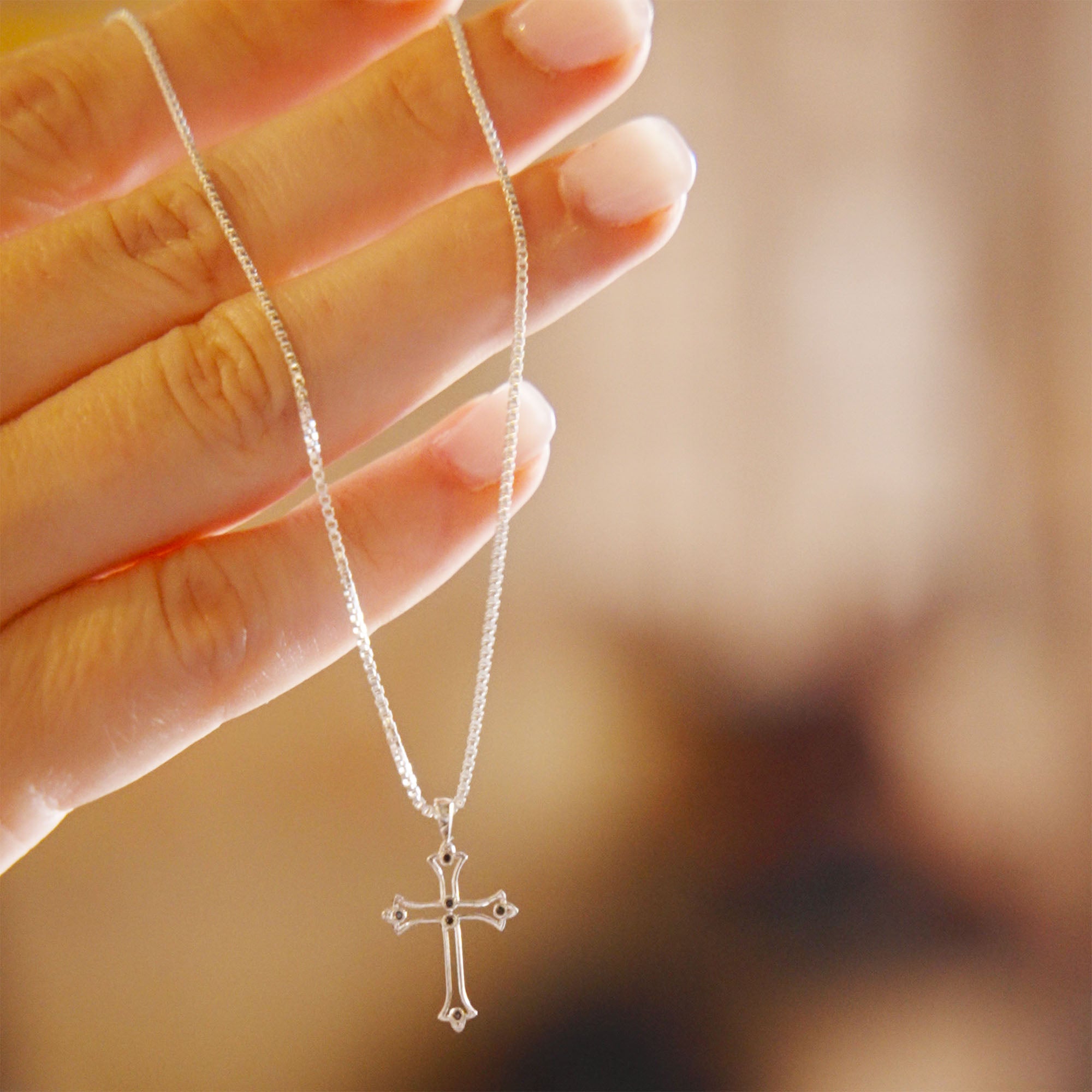 The Light Cross: Grace in Silver